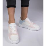 Gemre White and pink sporty eco-leather sneakers Lavilia | shoptok.hr