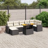 vidaXL 8-dijelni set vrtnih sofa od poliratana s jastucima crni | shoptok.hr