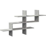 vidaXL Stenska polica betonsko siva 124,5x18x60,5 cm iverna plošča | Shoptok.si