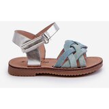 Boto Children's sandals with velcro fastening and interwoven straps in blue Dianttha | ePonuda.com