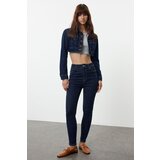 Trendyol dark Blue High Waist Skinny Jeans