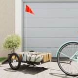 vidaXL Tovorna prikolica za kolo črna 126x63x34 cm železo | Shoptok.si