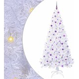  Umjetno božićno drvce s stalakom Bijelo 240 cm PVC i čelik | shoptok.hr