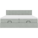 vidaXL Okvir kreveta s madracima svijetlosivi 180x200cm baršunasti | shoptok.hr