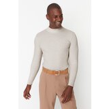 Trendyol Ecru Men's Slim Fit Half Turtleneck Corduroy Knitted Sweater | ePonuda.com