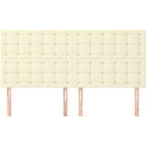  Posteljno vzglavje 4 kosa krem 80x5x78/88 cm umetno usnje, (20953081) | Shoptok.si