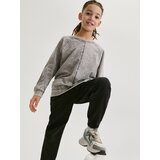 Reserved - Predimenzionirana majica dugih rukava isprana izgleda - light grey | shoptok.hr