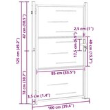  Dvorišna vrata - Vrtna vrata Srebrno 100 x 125 cm Nehrđajući čelik | shoptok.hr