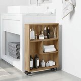  Uska kolica za pohranu boja hrasta 48x13x68cm konstruirano drvo | shoptok.hr