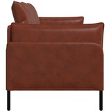 SOFA za dvije osobe Sjajno smeđa 188 x 81 x 89 cm Umjetna koža Slike