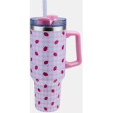 Sinsay Termo šalica s ručkom i slamkom s motivom jagoda | shoptok.hr