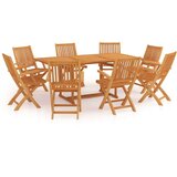  9-dijelni vrtni blagovaonski set od masivne tikovine | shoptok.hr