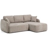 Kave Home Smeđe-siva sklopiva kutna garnitura od šenila (s desnim kutom/s ležaljkom) Laira – | shoptok.hr