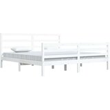  Posteljni okvir bel iz borovine 200x200 cm, (20684437) | Shoptok.si