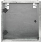  Noćni ormarići staklena vrata 2 kom boja betona 35x37x35 cm | shoptok.hr