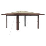 Gazebo bez bočnih strana 4 x 4 m Krema i smeđa | Eponuda.ba