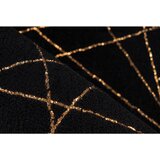 Kayoom RAVNO TKANA PREPROGA Bijou 125 Schwarz / Gold 160/230 cm črna, zlate barve | Shoptok.si
