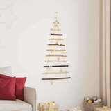 vidaXL Božićno drvce s 30 LED svjetlima Prirodna 90 cm Masivni jasen | shoptok.hr