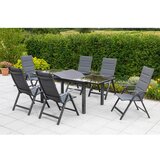 Gardenson Raztegljiva Vrtna Miza Ambia, Steklo, Aluminij, 180-240x200 | Shoptok.si