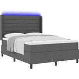  LED Box Spring Krevet Tamno siva 140 x 200 cm tkanina | shoptok.hr