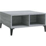vidaXL Klubska mizica siva sonoma 60x60x30 cm iverna plošča | Shoptok.si