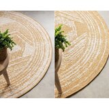 Elle Decoration Oker žuti/krem okrugao vanjski tepih ø 140 cm Gemini – | shoptok.hr