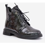 S. BARSKI Leather Patent Women's Ankle Boots Insulated With Zipper D&A | shoptok.hr