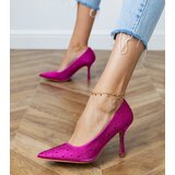 Gemre Pink satin court shoes with rhinestones Kortis | ePonuda.com