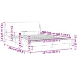  Okvir za krevet Dover tamnosivi 152x203 cm od tkanine | shoptok.hr