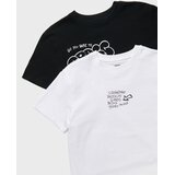 Sinsay Pamučne majice s natpisom 2 pack | shoptok.hr