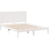  Dugi okvir kreveta bez madraca bijeli 140 x 210 cm masivno drvo | shoptok.hr