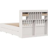  Krevet s regalom z knjige bez madraca bijeli 135x190cm borovina | shoptok.hr