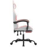  Igraća stolica s osloncem za noge bijelo-ružičasta umjetna koža | shoptok.hr