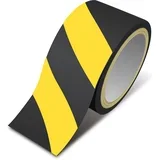 opozorilni trak rumeno - črn 50mm 33m