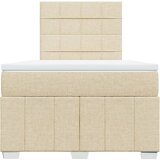  Krevet s oprugama i madracem krem 120 x 200 cm od tkanine | shoptok.hr
