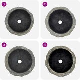 vidaXL Lavabo - Umivaonik 40 x 12 cm mramorni crni - Crna | shoptok.hr