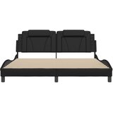  Okvir kreveta Viana s LED-om bez madraca crni 180 x 200 cm | shoptok.hr