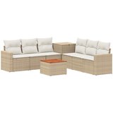  Set sofe 8 kom. Bež i krem bijela Poli Rattan i čelik | shoptok.hr