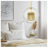 Toolight staklena viseća svjetiljka zlatna loft APP554-1CP 20cm | shoptok.hr