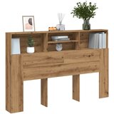 vidaXL Vzglavna omarica artisan hrast 160x19x103,5 cm inženirski les | Shoptok.si