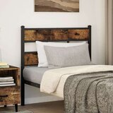  Posteljno vzglavje dimljeni hrast 80 cm železo/inženirski les, (21532709) | Shoptok.si