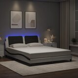  Okvir kreveta s LED-om bez madraca Zadar bijelo-crni 160 x 200 cm | shoptok.hr
