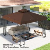  Zamjenski krov za sjenicu 3 x 3 m zamjenska cerada za sjenicu s drenažnim otvorima UPF30+ zaštita od sunca kava | shoptok.hr