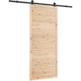  Klizna vrata 80 x 208 cm Masivna borovina Prirodna | shoptok.hr