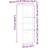 vidaXL Knjižna omara starinski les 36x30x114 cm inženirski les | Shoptok.si