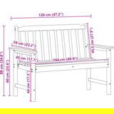 vidaXL vrtna klupa svjetlosiva 120 cm HDPE | shoptok.hr