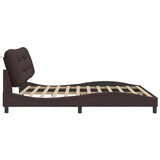  Okvir kreveta s LED svjetlima tamnosmeđi 200x200 cm od tkanine | shoptok.hr