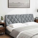 Maison Chic posteljno vzglavje - vzglavna omarica - vzglavna stranica svetlo siva 160 cm blago, (21704069) | Shoptok.si