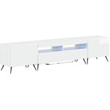  5-dijelni LED TV ormarić Bijela visokog sjaja Konstruirano drvo - Bijela visokog sjaja 100 cm | shoptok.hr