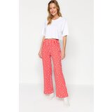 Trendyol Red Cotton Striped Knitted Pajamas Bottoms | shoptok.hr